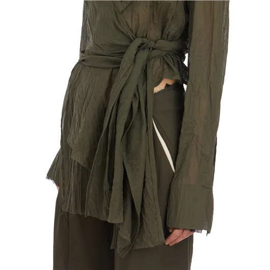 ALESSANDRA MARCHI CAMICIA KIMONO IN COTONE 2025