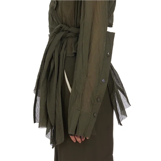 ALESSANDRA MARCHI CAMICIA KIMONO IN COTONE 2025