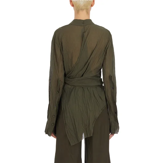 ALESSANDRA MARCHI CAMICIA KIMONO IN COTONE 2025