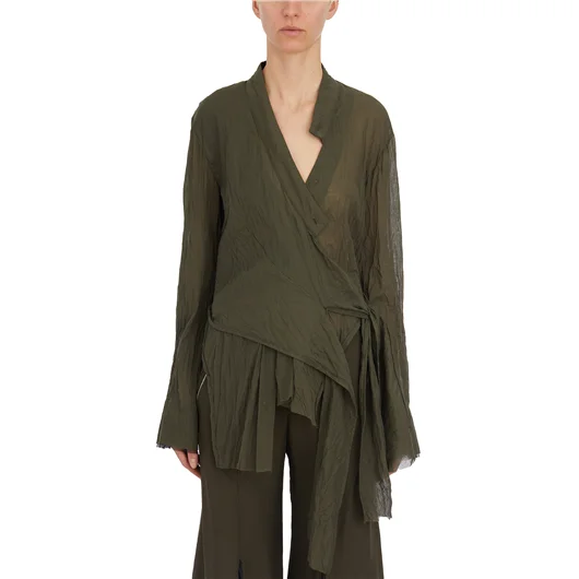 ALESSANDRA MARCHI CAMICIA KIMONO IN COTONE 2025
