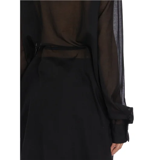 ANN DEMEULEMEESTER CAMICIA LUNGA IN COTONE GABI In Linea