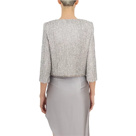 ELISABETTA FRANCHI GIACCA IN TWEED LUREX Vendita Calda