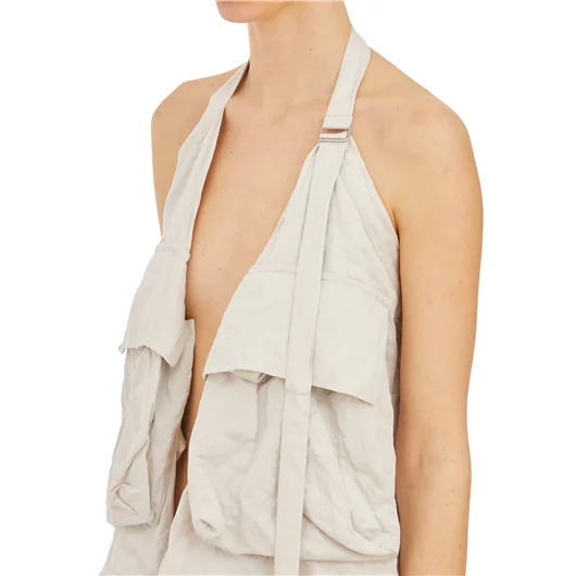 ANN DEMEULEMEESTER GILET CARGO IN COTONE Nuova