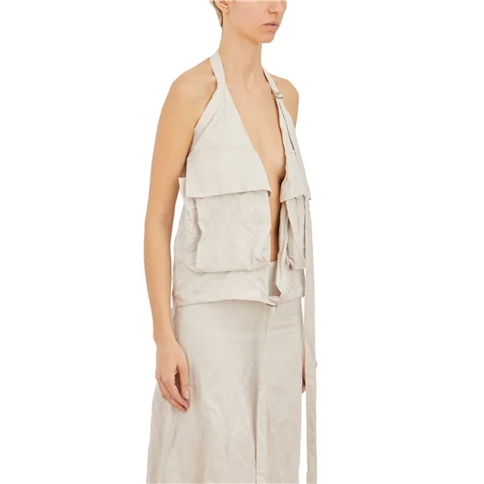 ANN DEMEULEMEESTER GILET CARGO IN COTONE Nuova