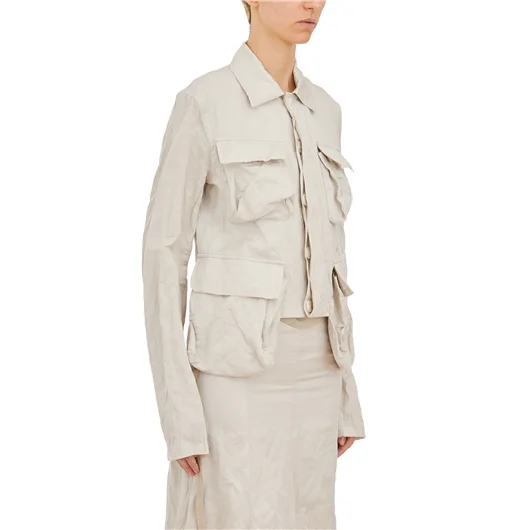 ANN DEMEULEMEESTER CARGO JACKET ULTRA LIGHT Grande vendita