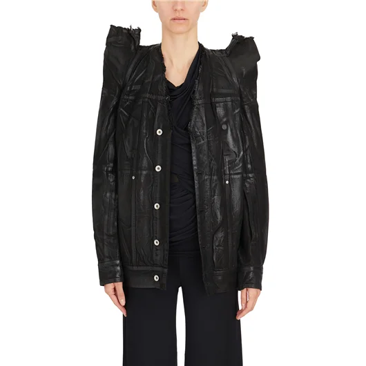 RICK OWENS DRKSHDW GIACCA IN COTONE SPALMATO TEC WORKER Vendite stagionali