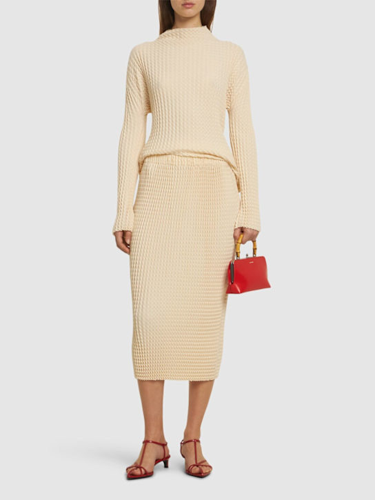 Luisaviaroma Gonna midi in misto cotone Spongy-48 Presa
