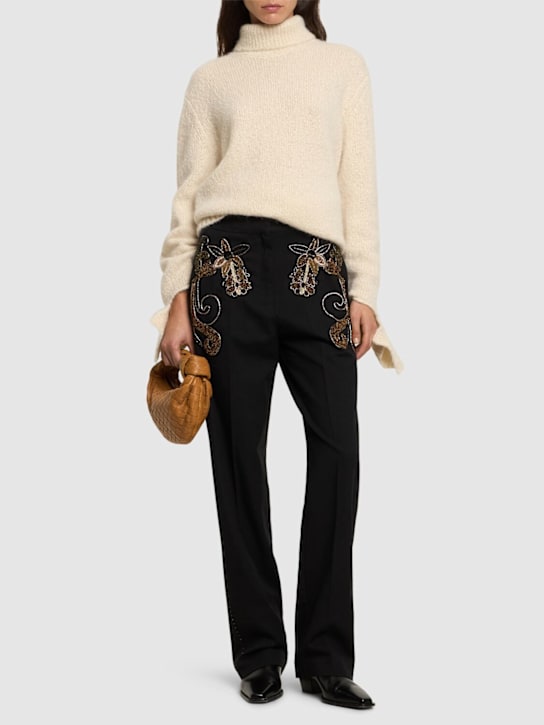 Luisaviaroma Pantaloni Frangipane Gardens con ricami Vendita Economica