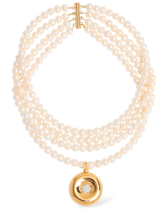 Luisaviaroma Collana con perle e cristalli