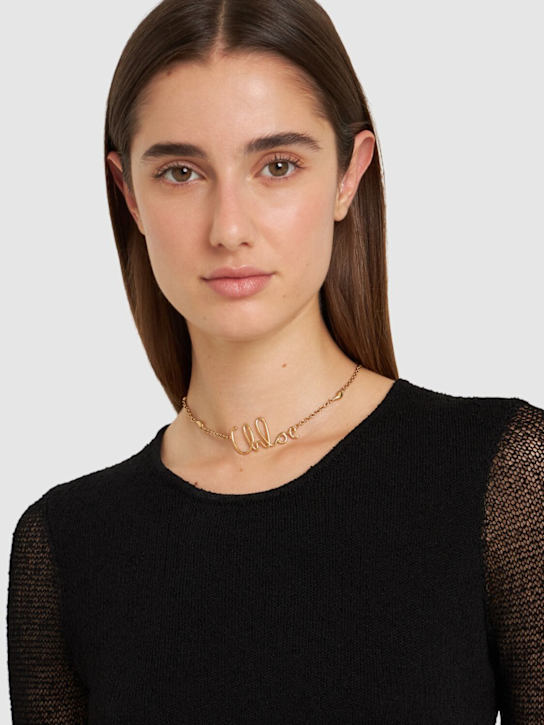 Luisaviaroma Collana con logo Chloé Vendite Flash