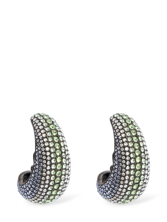 Luisaviaroma Large Sublima crystal hoop earrings Prezzo di fabbrica