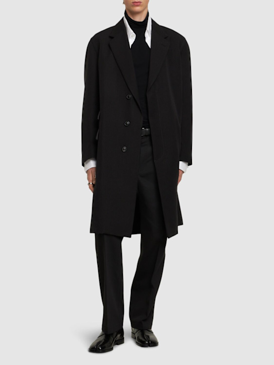 Luisaviaroma Cappotto in tela di lana e seta Comprare a buon mercato