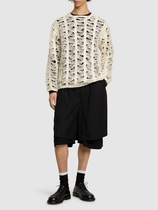 Luisaviaroma Maglia in jersey di lana traforata Latest fashion