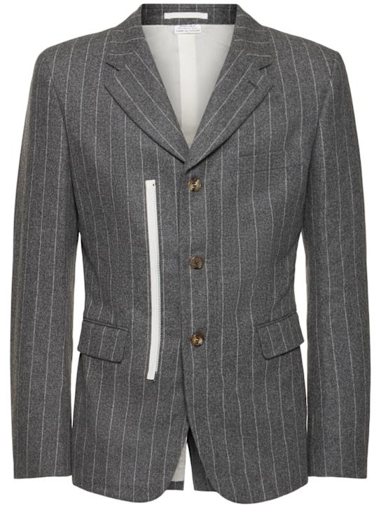 Luisaviaroma Blazer gessato in flanella di lana Pezzi Unici