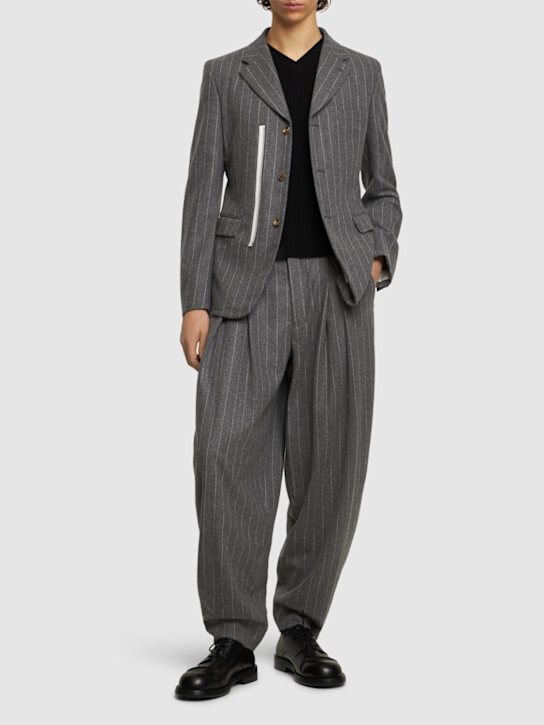 Luisaviaroma Pantaloni gessati in flanella di lana Soddisfazione Garantita