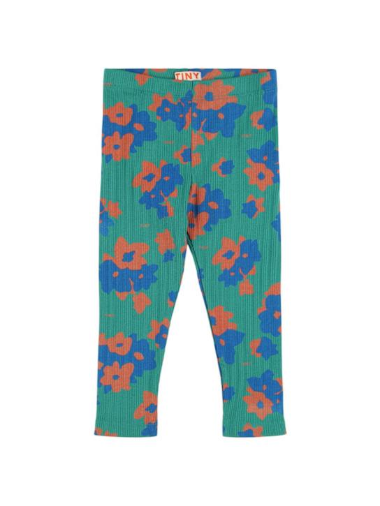 Luisaviaroma Leggings in cotone organico a costine con stampa