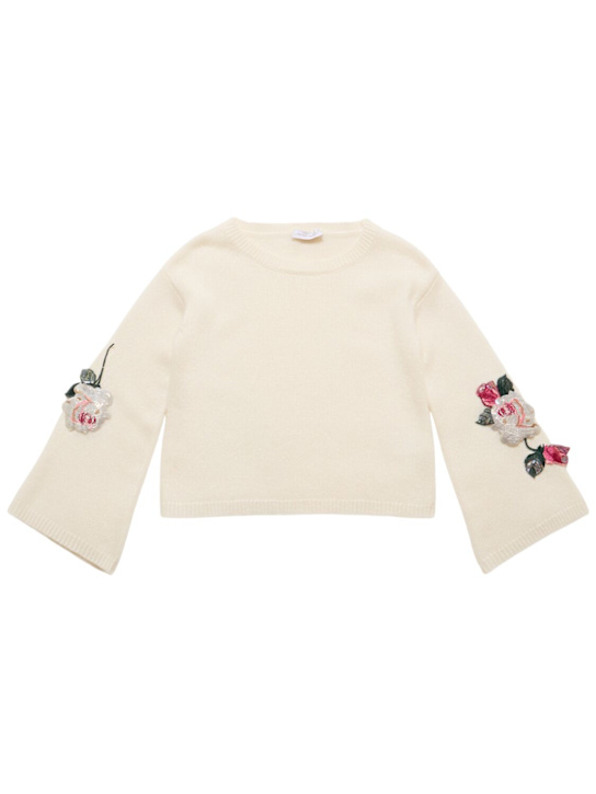 Luisaviaroma Maglia in misto lana con ricami Latest stili