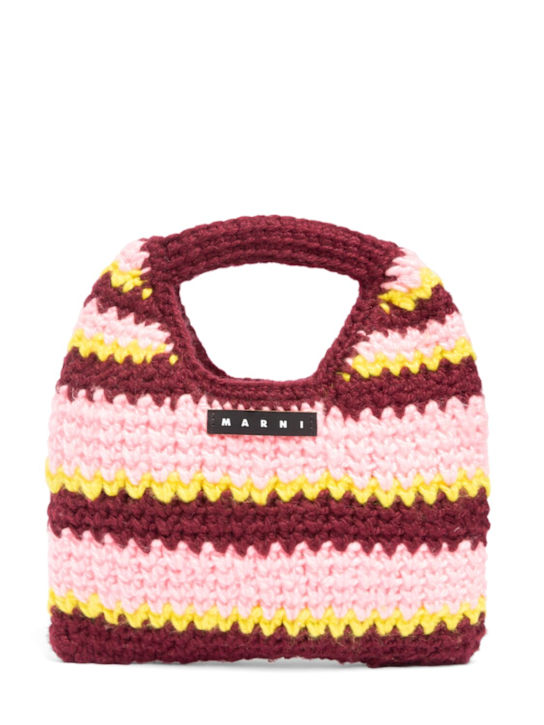 Luisaviaroma Borsa mini in crochet a righe Grandi sconti