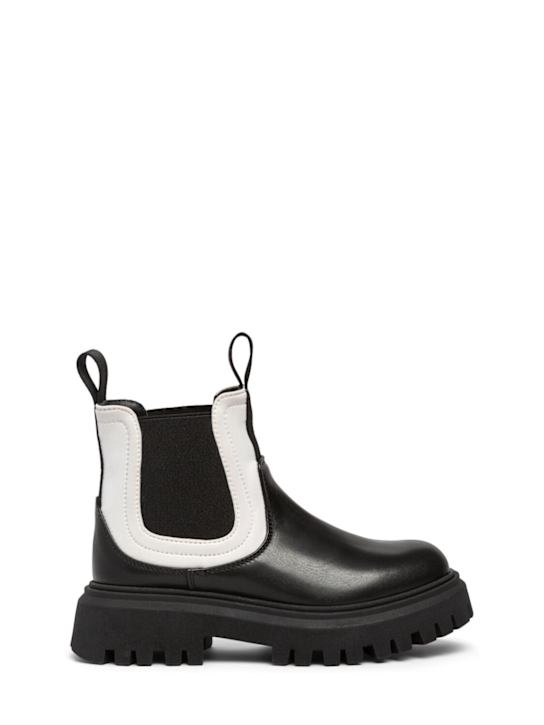 Luisaviaroma Stivali in pelle e techno con logo