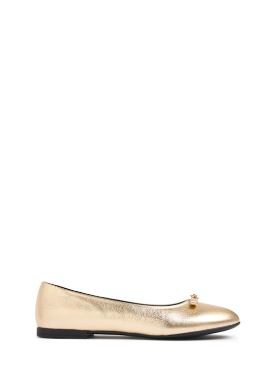 Luisaviaroma Ballerine in pelle metallizzata con fiocco Vendita Economica