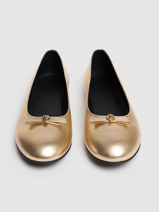 Luisaviaroma Ballerine in pelle metallizzata con fiocco Vendita Economica