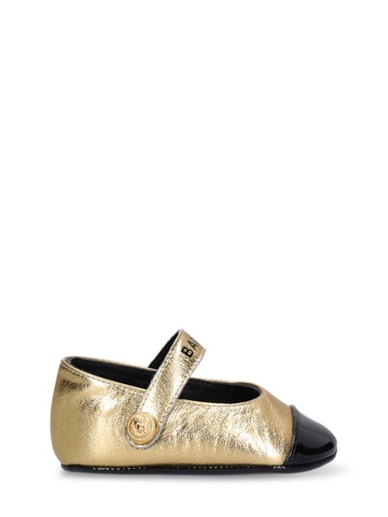 Luisaviaroma Ballerine in pelle con logo Vendite stagionali