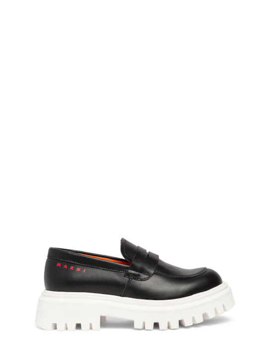 Luisaviaroma Mocassini in pelle con logo Offerta Giorno del Papà