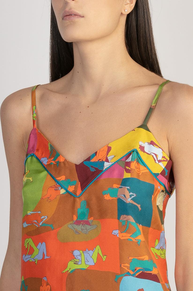 Sans Tabù Top spallino sottile pura seta “L'amore” - Sunlight Online Outlet
