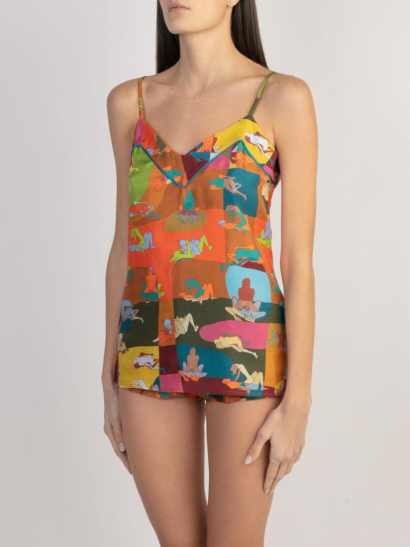 Sans Tabù Top spallino sottile pura seta “L'amore” - Sunlight Online Outlet