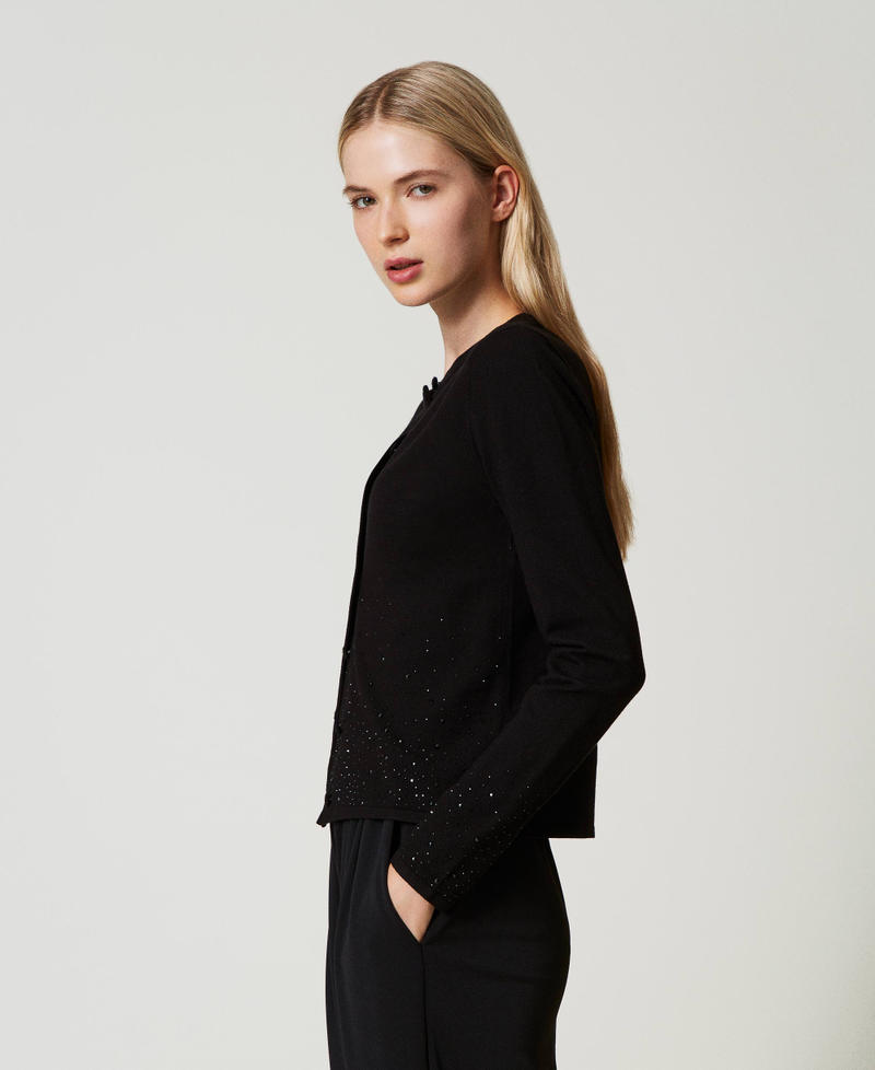 Scee by twin set Cardigan con strass in dégradé Spedizione Gratuita