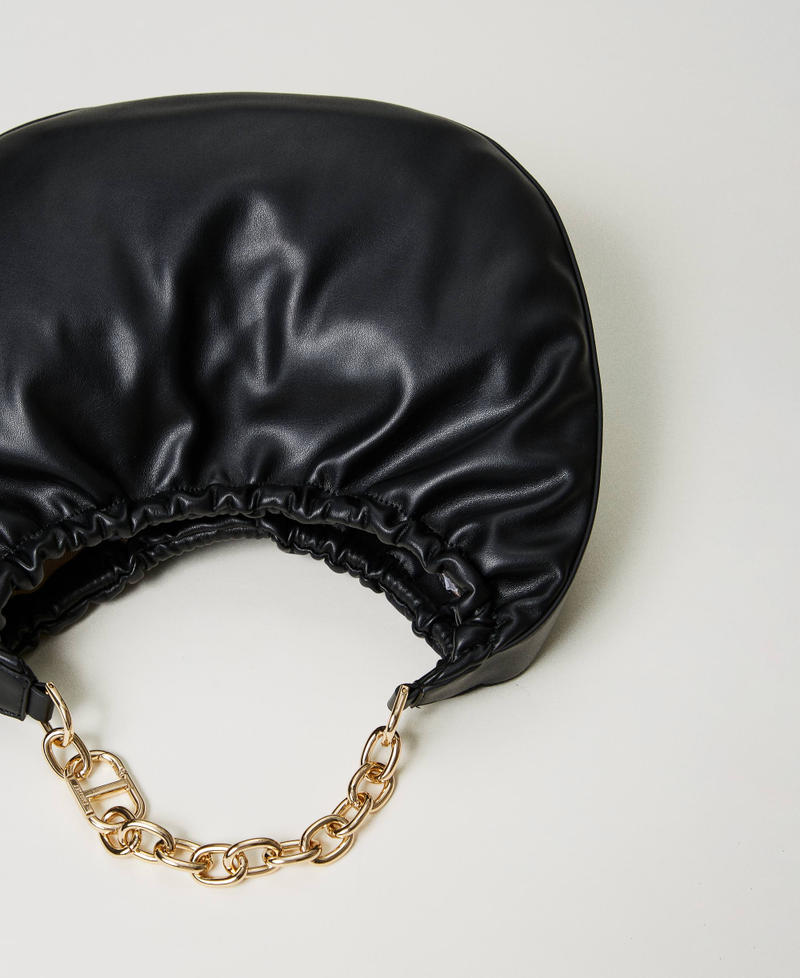 Scee by twin set Borsa hobo ‘Croissant’ con arricciatura e Oval T Sconto