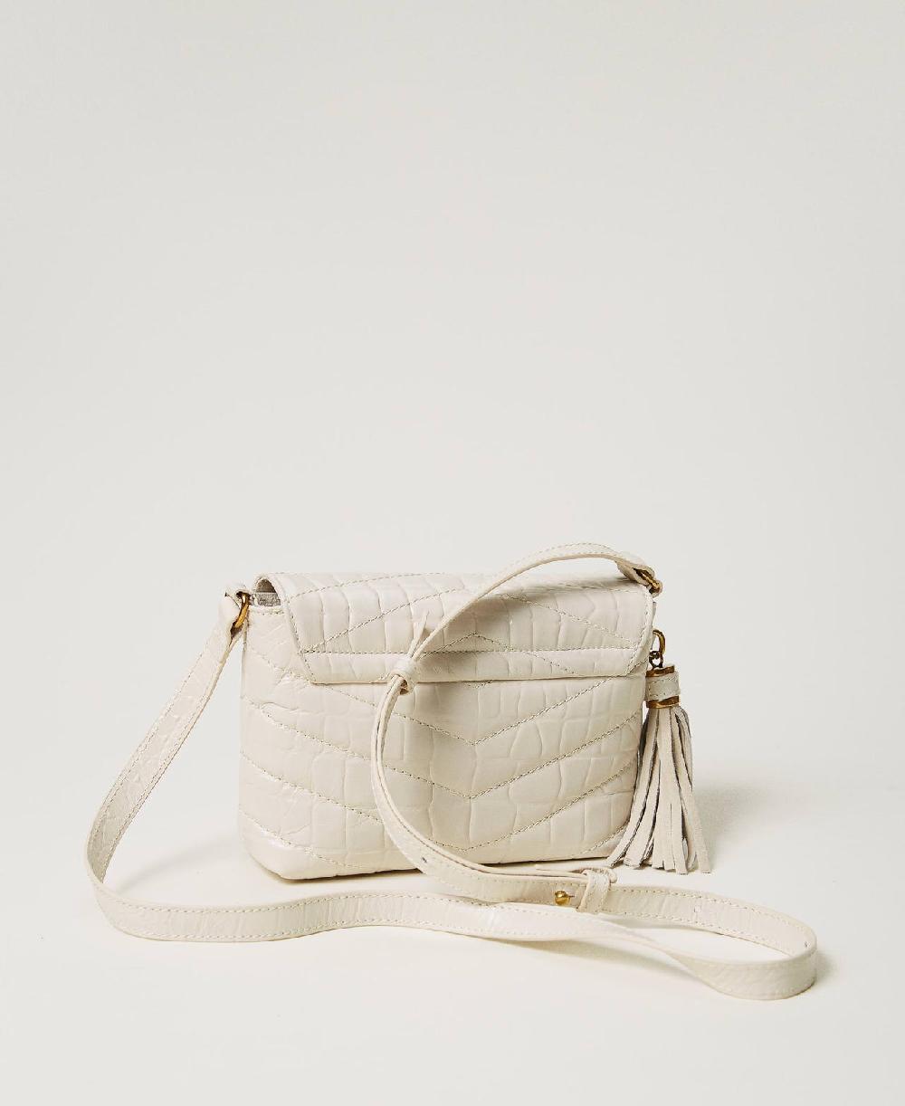 Scee by twin set Borsa a tracolla 'Dreamy' piccola in pelle stampa cocco Offerta