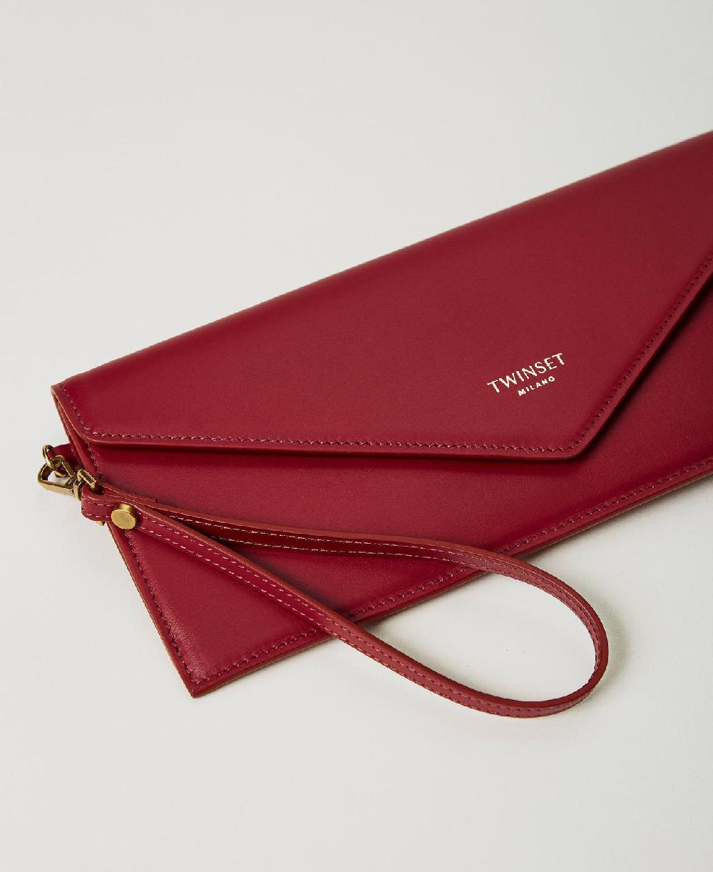 Scee by twin set Clutch in pelle con logo Economico