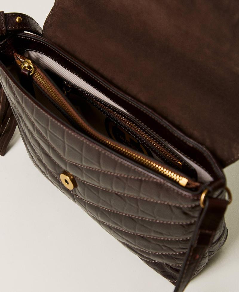 Scee by twin set Borsa a tracolla 'Dreamy' media in pelle stampa cocco Offerte
