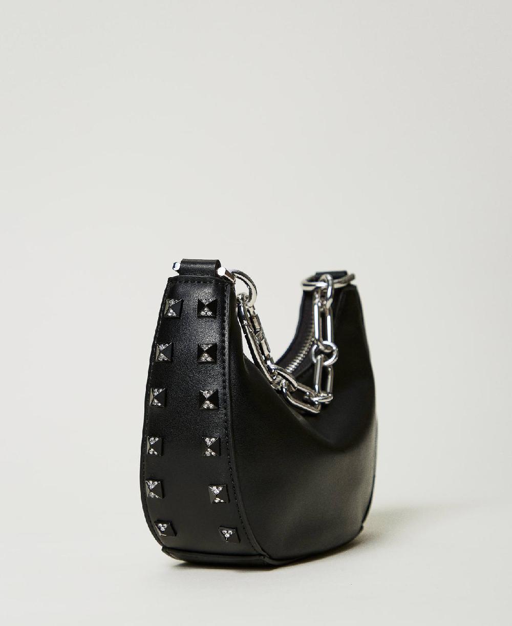 Scee by twin set Borsa ‘Mini Croissant’ con borchie In Saldo