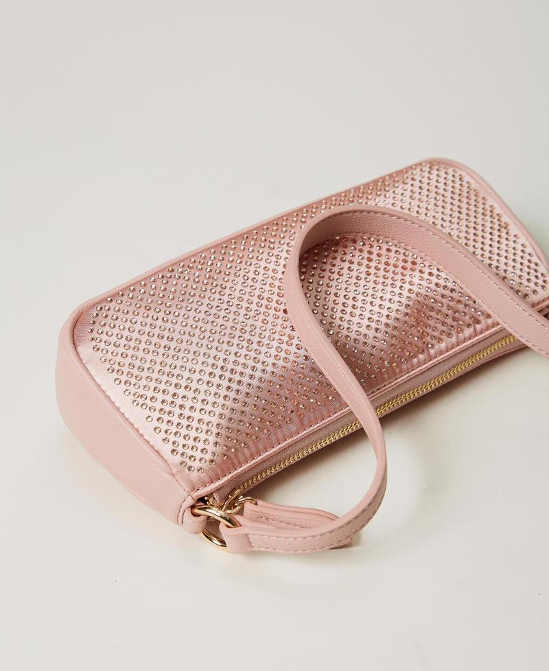 Scee by twin set Mini borsa in raso con strass e Oval T Qualità
