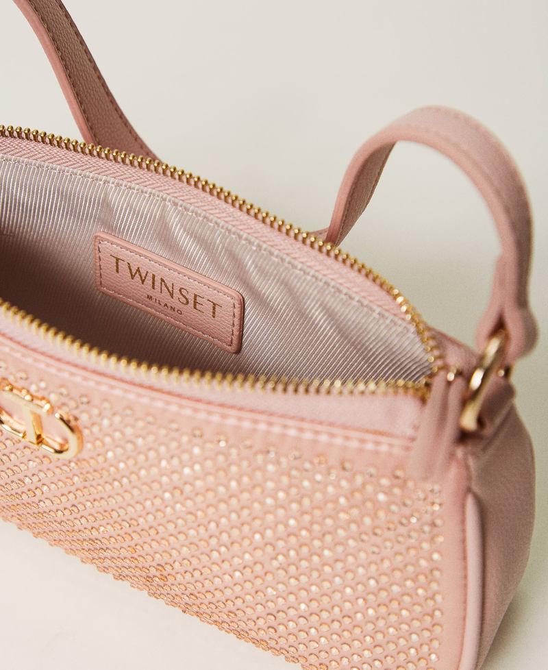 Scee by twin set Mini borsa in raso con strass e Oval T Qualità