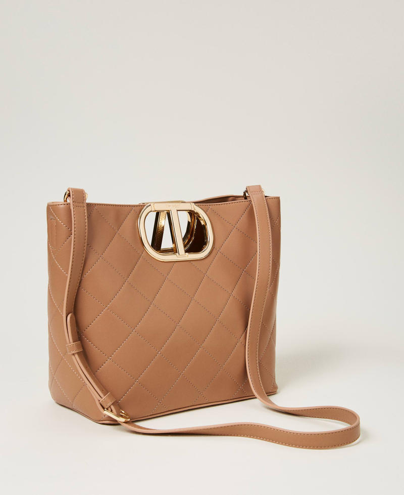 Scee by twin set Borsa shopper 'Lila' trapuntata con manico Oval T Promozione