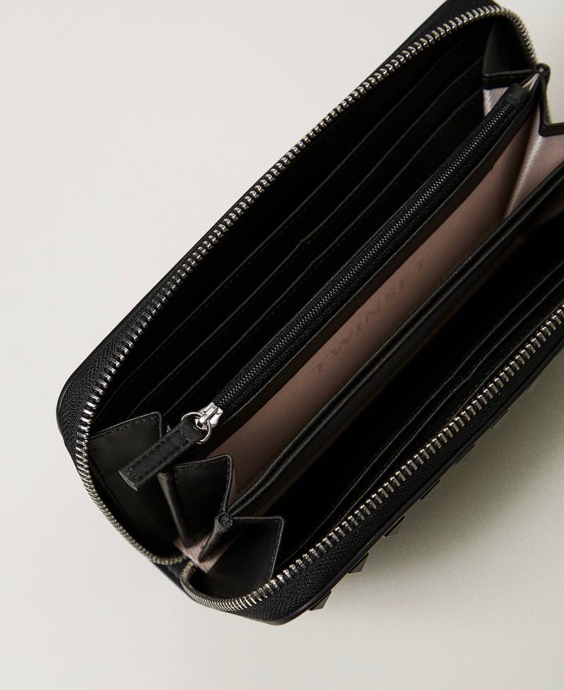 Scee by twin set Portafoglio zip around con borchie Consegna Veloce