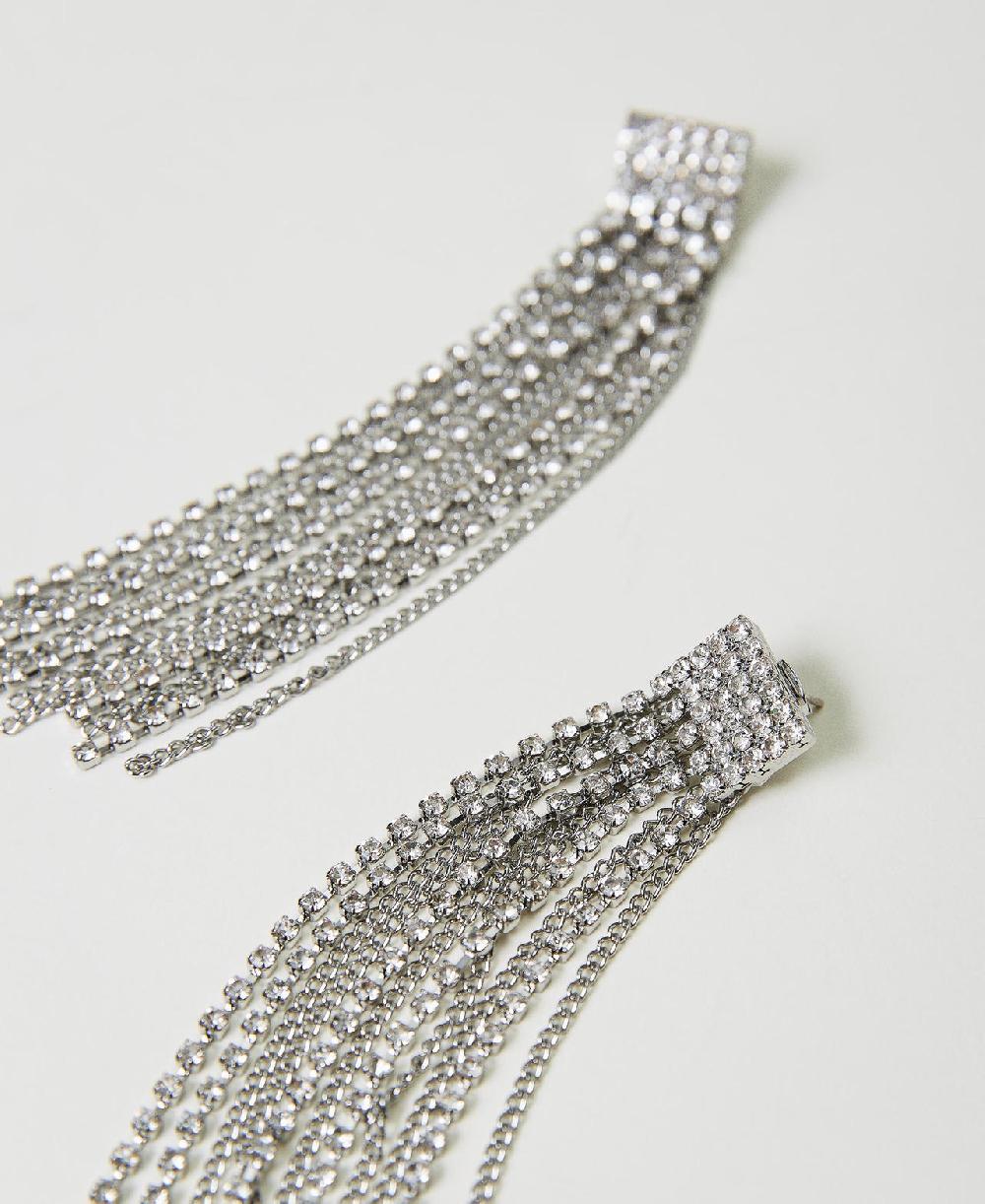 Scee by twin set Orecchini con frange di strass Novità