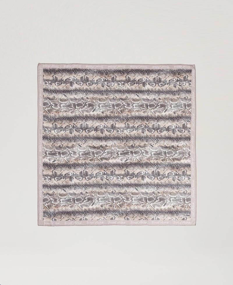 Scee by twin set Kefiah in georgette con stampa snake Sconto