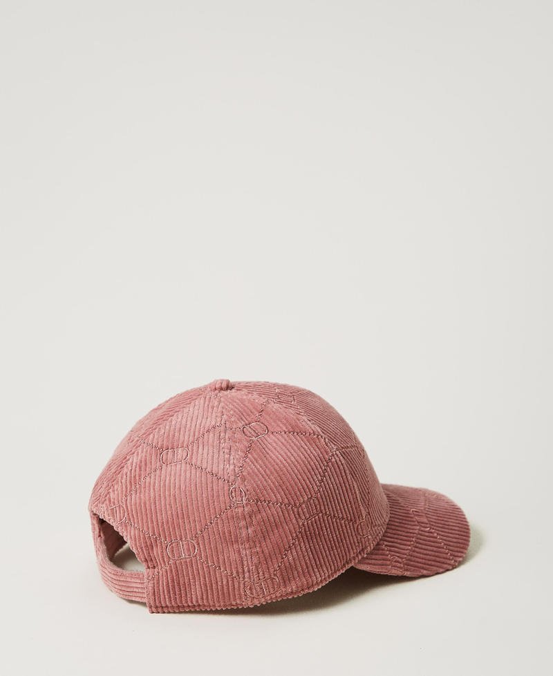 Scee by twin set Cappello da baseball in velluto con Oval T In Vendita