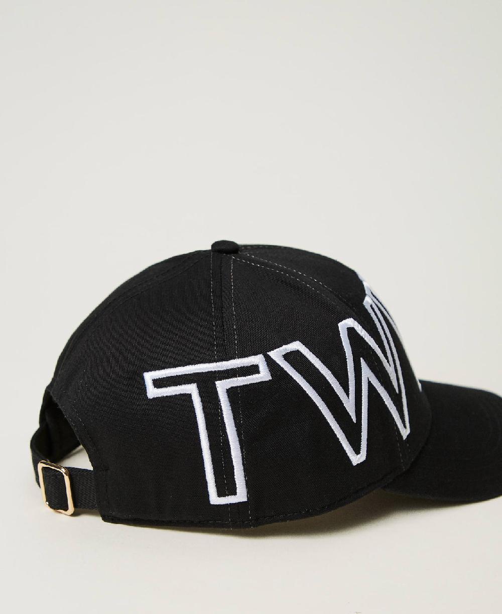 Scee by twin set Cappello da baseball con maxi logo Nuova