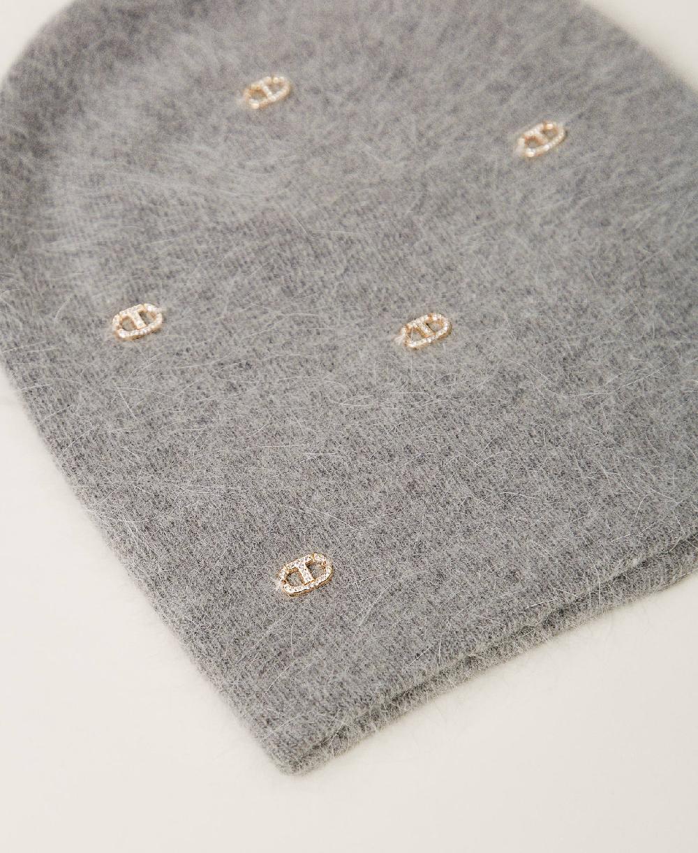 Scee by twin set Cuffia in maglia con Oval T In vendita