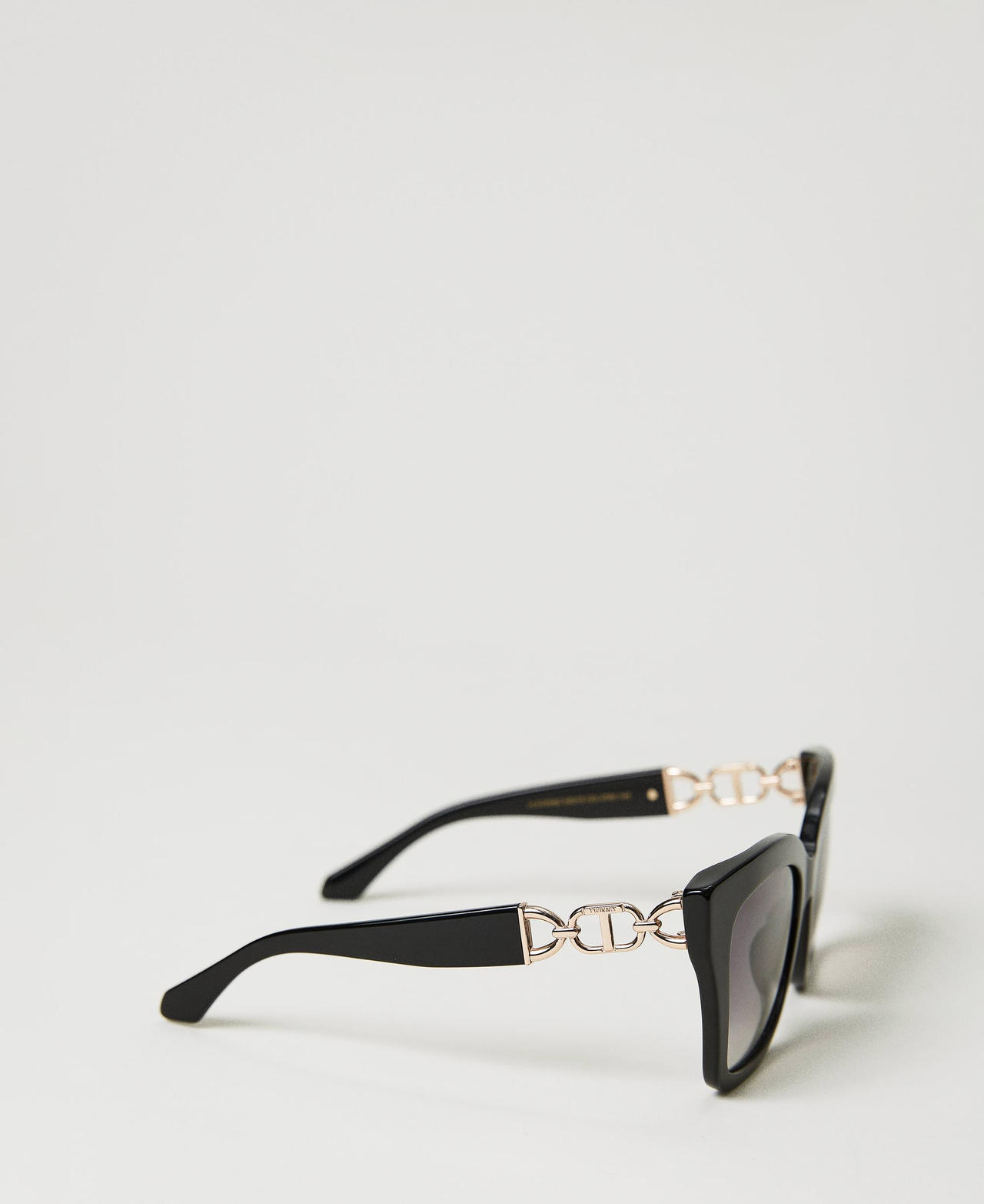 Scee by twin set Occhiali da sole cat-eye con morsetto Soddisfazione Garantita