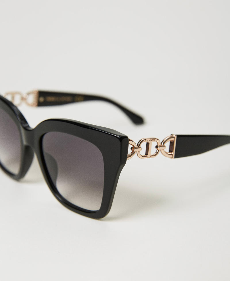 Scee by twin set Occhiali da sole cat-eye con morsetto Soddisfazione Garantita