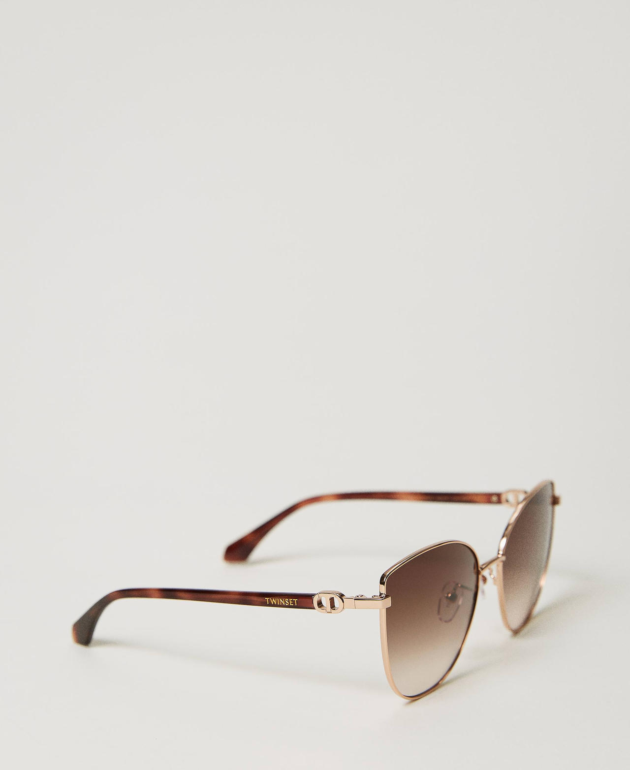 Scee by twin set Occhiali da sole cat-eye in acciaio Shopping Online