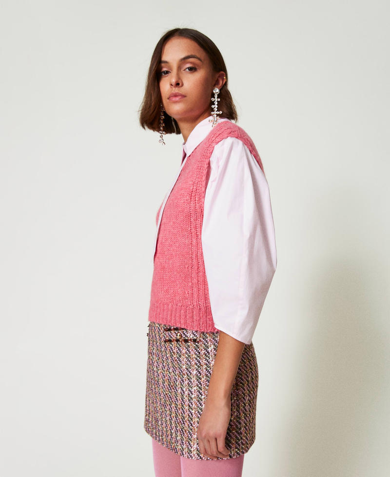 Scee by twin set Gilet in misto lana seamless Offerta