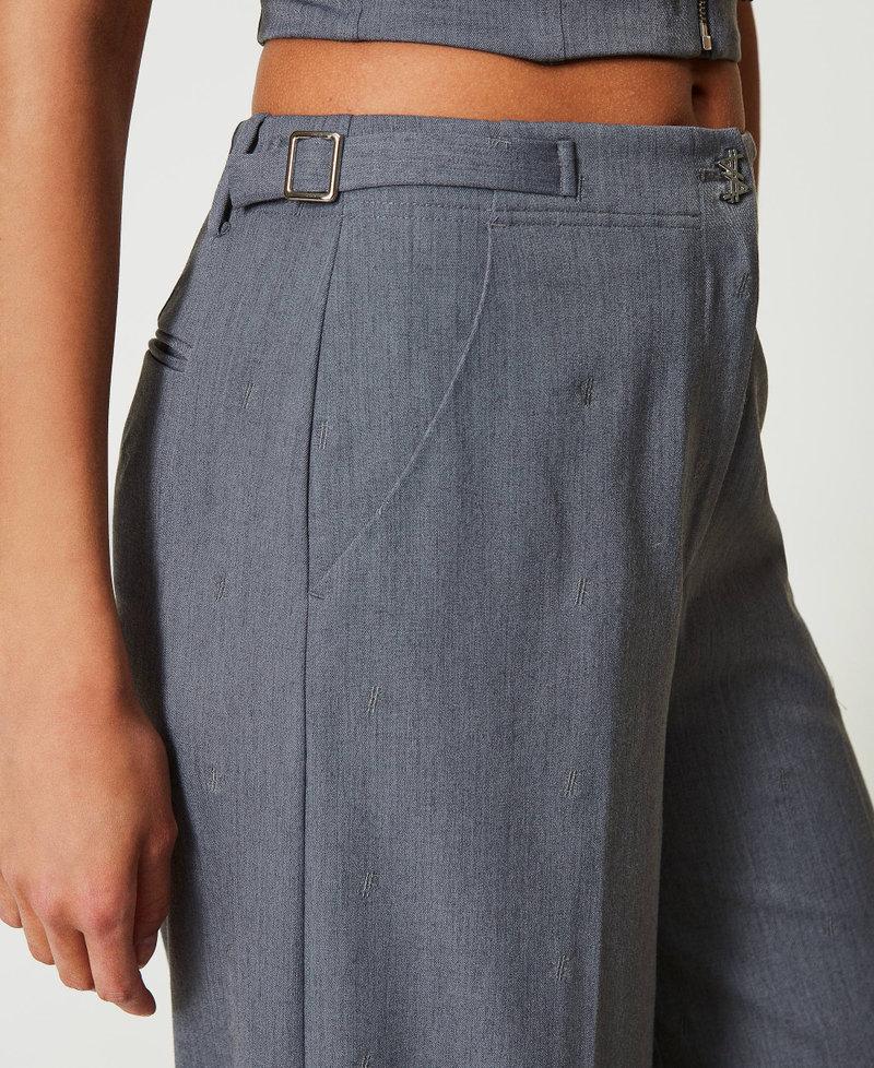 Scee by twin set Pantaloni a palazzo MYFO con ricamo Outlet