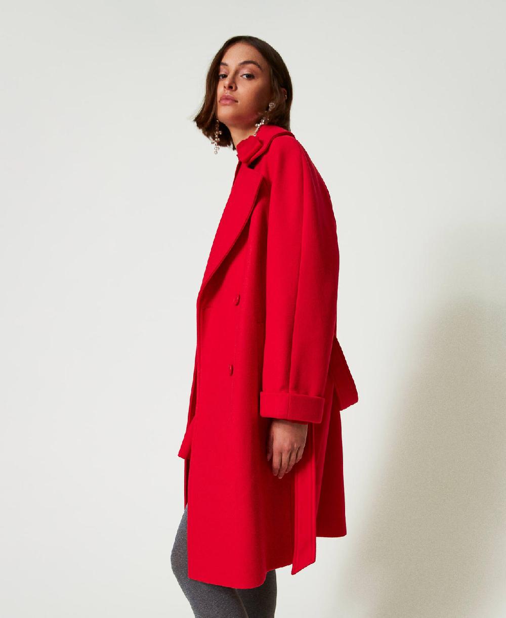 Scee by twin set Cappotto doppiopetto in panno Vendita Calda